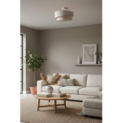Brilagi - Prie lubų montuojamas šviestuvas ARROW 1xE27/60W/230V skersmuo 45 cm smėlinis
