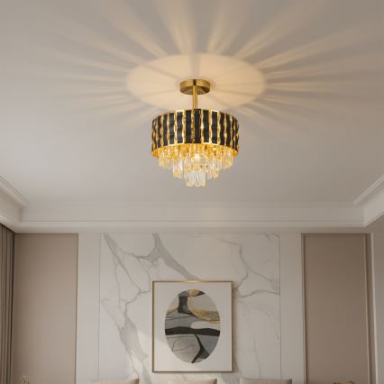 Brilagi - Prie lubų montuojamas šviestuvas CRISTAL 5xE14/40W/230V, skersmuo 38 cm