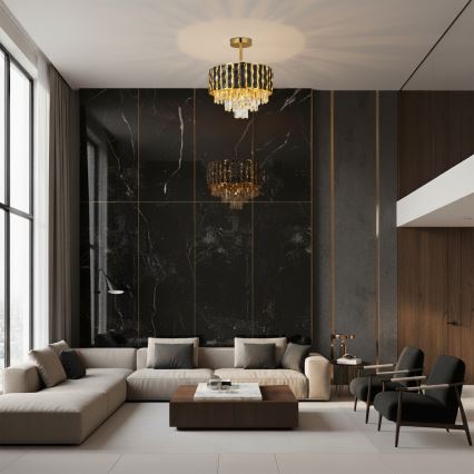 Brilagi - Prie lubų montuojamas šviestuvas CRISTAL 5xE14/40W/230V, skersmuo 38 cm