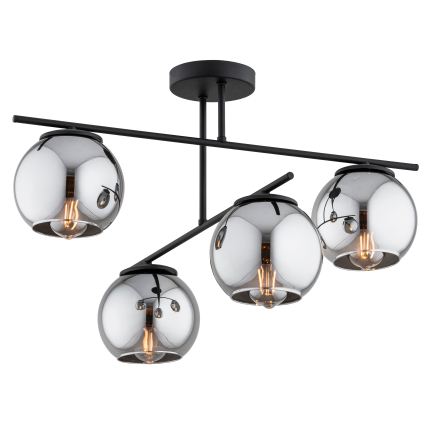 BRILAGI - Prie lubų montuojamas šviestuvas DIOR 4xE27/60W/230V juodas/dūminis pilkas