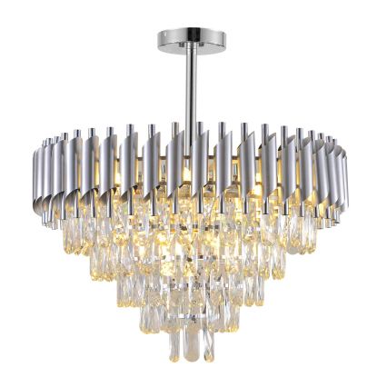 BRILAGI - Prie lubų montuojamas šviestuvas ECLIPSE 9xE14/10W/230V Ø 58 cm sidabrinis