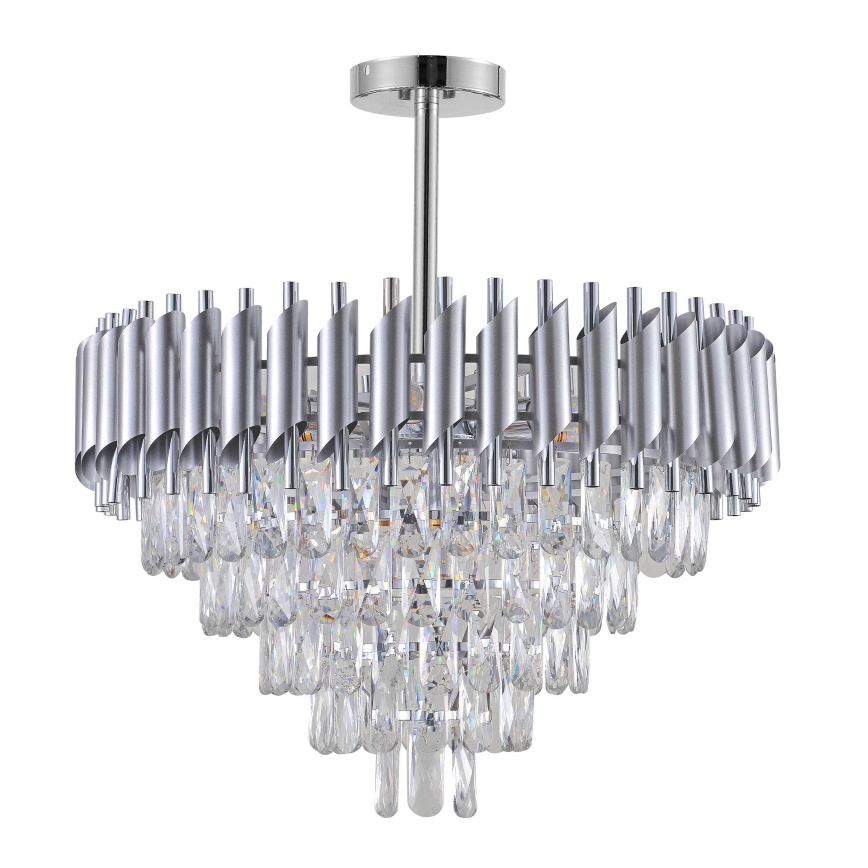 BRILAGI - Prie lubų montuojamas šviestuvas ECLIPSE 9xE14/10W/230V Ø 58 cm sidabrinis