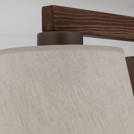 Brilagi - Prie lubų montuojamas šviestuvas LATTE 3xE27/15W/230V pušis/balta