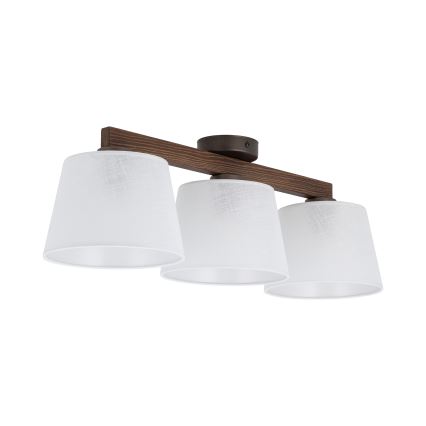 Brilagi - Prie lubų montuojamas šviestuvas LATTE 3xE27/60W/230V pušis/balta