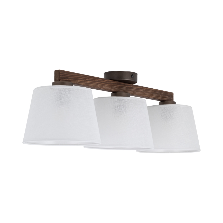 Brilagi - Prie lubų montuojamas šviestuvas LATTE 3xE27/60W/230V pušis/balta