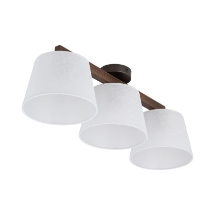 Brilagi - Prie lubų montuojamas šviestuvas LATTE 3xE27/60W/230V pušis/balta