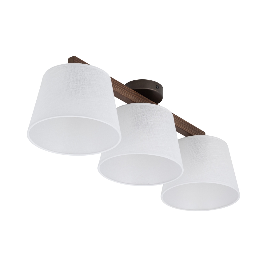 Brilagi - Prie lubų montuojamas šviestuvas LATTE 3xE27/60W/230V pušis/balta