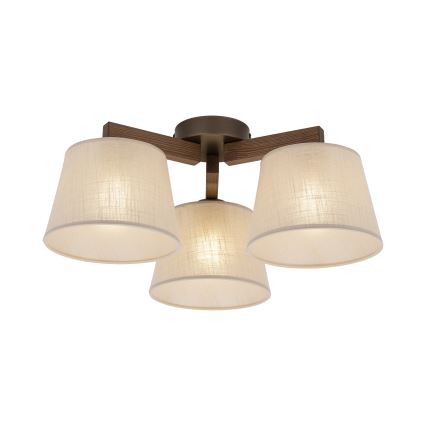 Brilagi - Prie lubų montuojamas šviestuvas LATTE 3xE27/60W/230V pušis/smėlinė