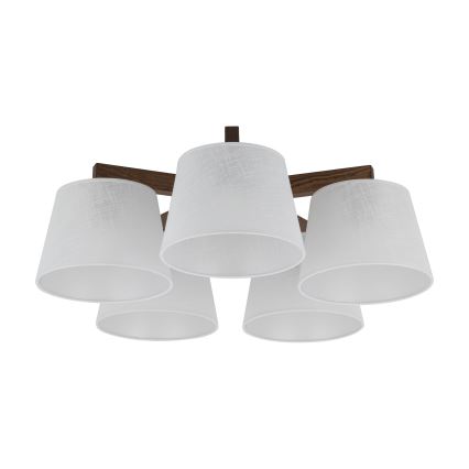Brilagi - Prie lubų montuojamas šviestuvas LATTE 5xE27/60W/230V pušis/balta