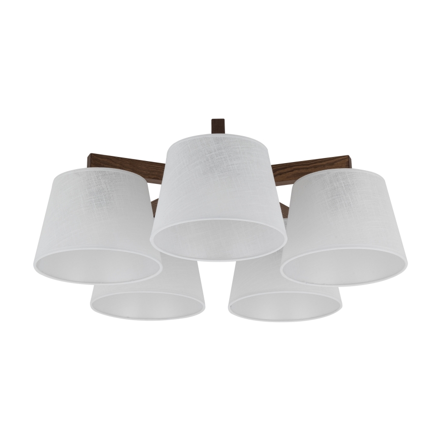 Brilagi - Prie lubų montuojamas šviestuvas LATTE 5xE27/60W/230V pušis/balta
