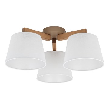 Brilagi - Prie lubų montuojamas šviestuvas LATTE SABIA 3xE27/15W/230V pušis/balta