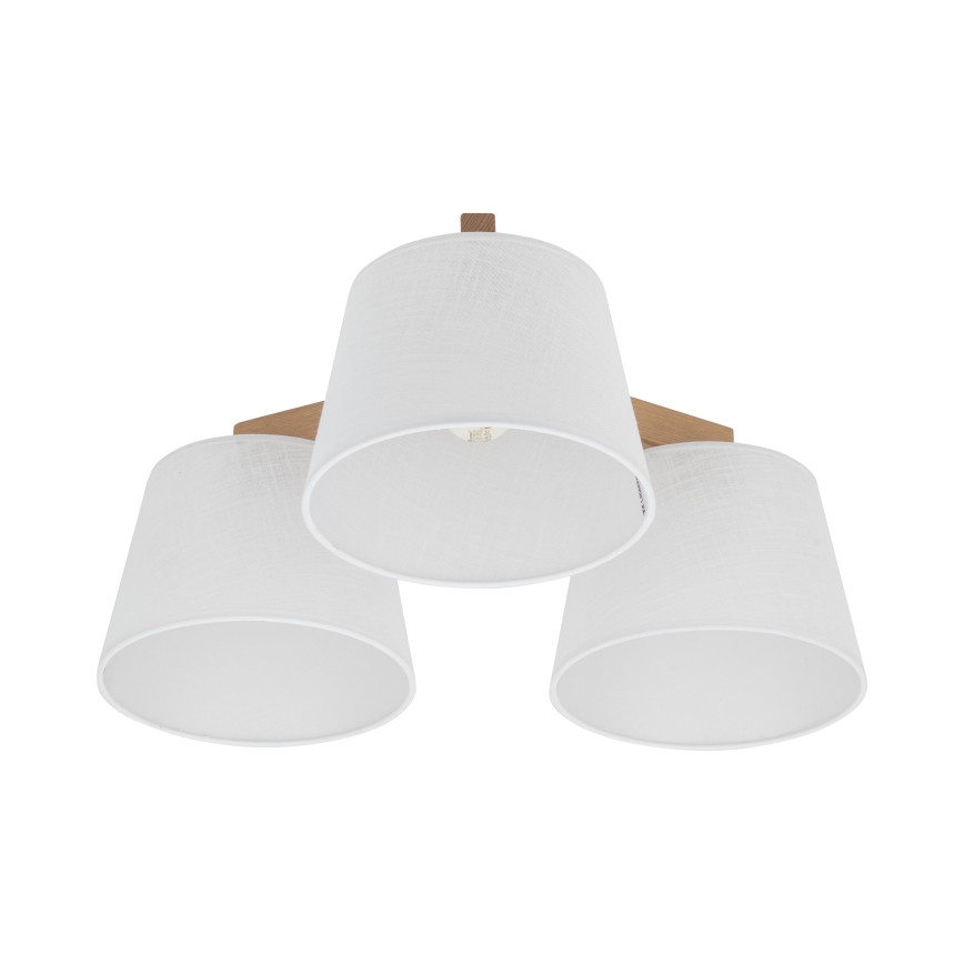 Brilagi - Prie lubų montuojamas šviestuvas LATTE SABIA 3xE27/15W/230V pušis/balta