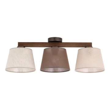 Brilagi - Prie lubų montuojamas šviestuvas LATTE SABIA 3xE27/15W/230V pušis/mišinys