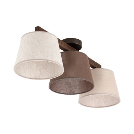 Brilagi - Prie lubų montuojamas šviestuvas LATTE SABIA 3xE27/15W/230V pušis/mišinys