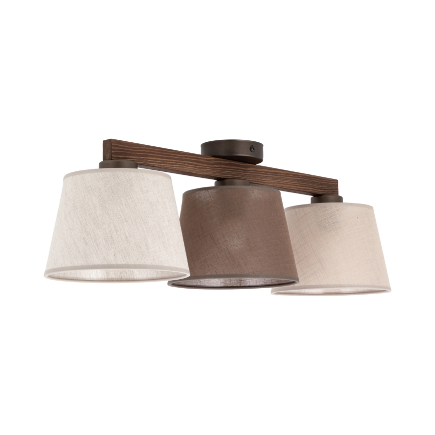 Brilagi - Prie lubų montuojamas šviestuvas LATTE SABIA 3xE27/15W/230V pušis/mišinys