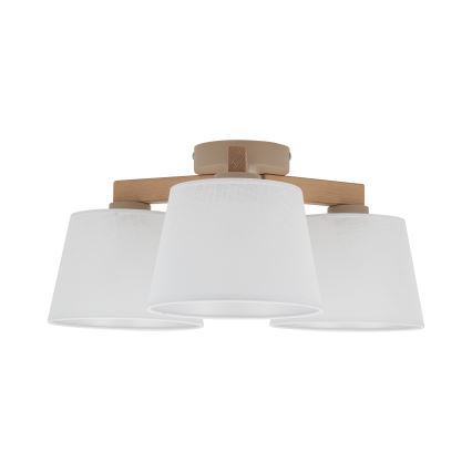 Brilagi - Prie lubų montuojamas šviestuvas LATTE SABIA 3xE27/60W/230V pušis/balta