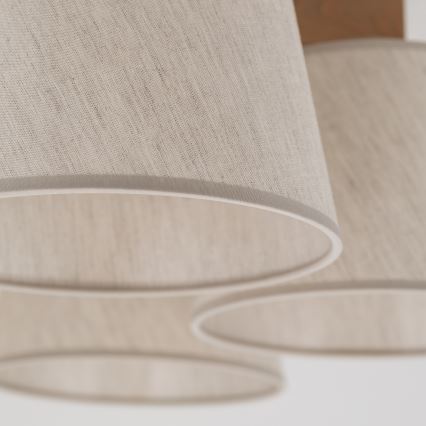 Brilagi - Prie lubų montuojamas šviestuvas LATTE SABIA 5xE27/15W/230V pušis/kreminė