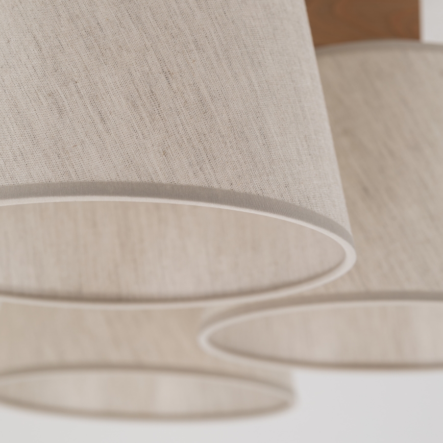 Brilagi - Prie lubų montuojamas šviestuvas LATTE SABIA 5xE27/15W/230V pušis/kreminė