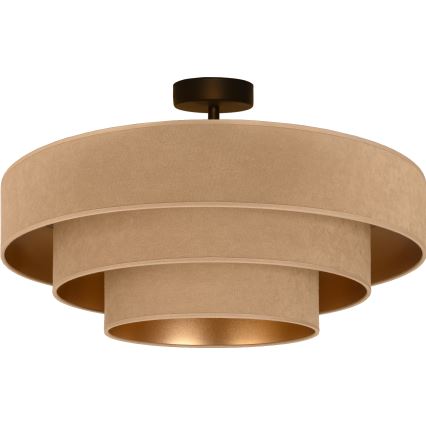 Brilagi - Prie lubų montuojamas šviestuvas LUNETA 3xE27/60W/230V Ø 80 cm smėlinis/auksinis
