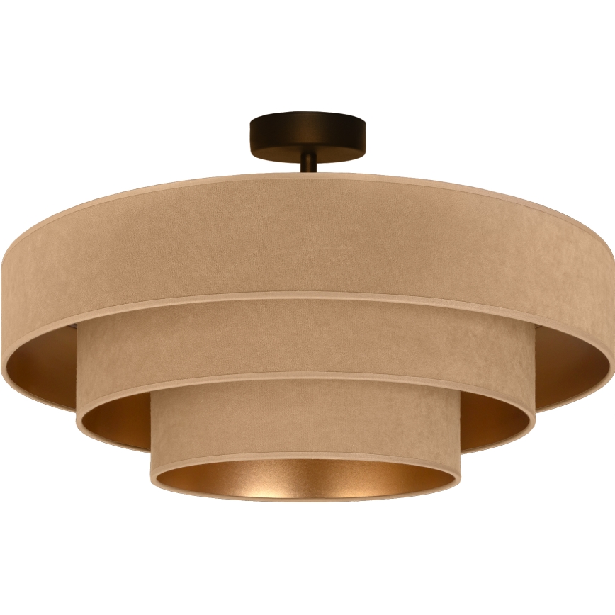 Brilagi - Prie lubų montuojamas šviestuvas LUNETA 3xE27/60W/230V Ø 80 cm smėlinis/auksinis