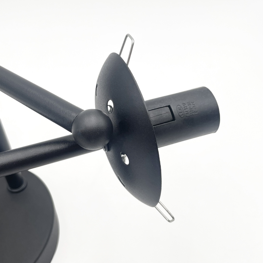 Brilagi - Prie lubų montuojamas šviestuvas MALIVA 3xE14/15W/230V juodas/skaidrus