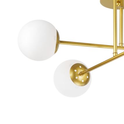 Brilagi - Prie lubų montuojamas šviestuvas MALIVA 4xE14/15W/230V auksinė/balta