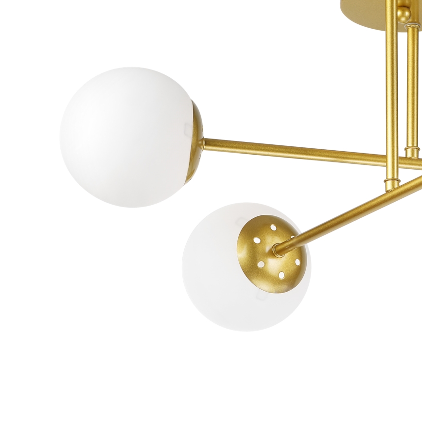 Brilagi - Prie lubų montuojamas šviestuvas MALIVA 4xE14/15W/230V auksinė/balta