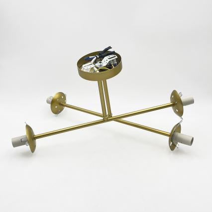 Brilagi - Prie lubų montuojamas šviestuvas MALIVA 4xE14/15W/230V auksinė/balta