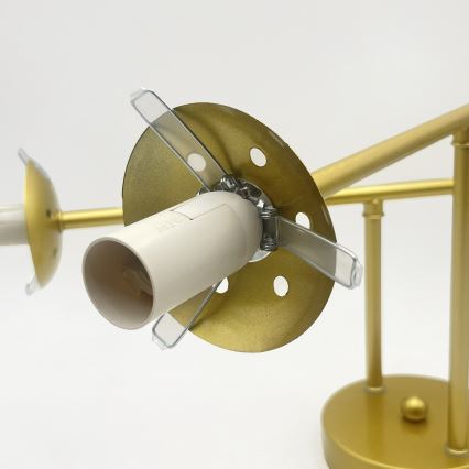 Brilagi - Prie lubų montuojamas šviestuvas MALIVA 4xE14/15W/230V auksinė/balta