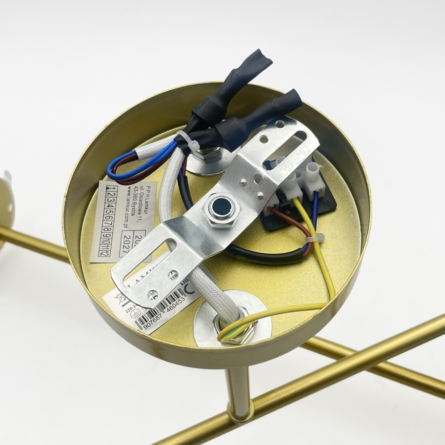 Brilagi - Prie lubų montuojamas šviestuvas MALIVA 4xE14/15W/230V auksinė/balta