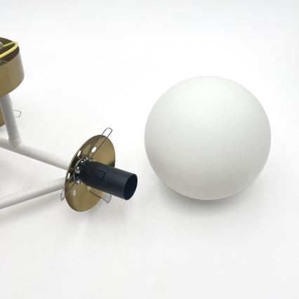 Brilagi - Prie lubų montuojamas šviestuvas MALIVA 4xE14/15W/230V auksinis/baltas