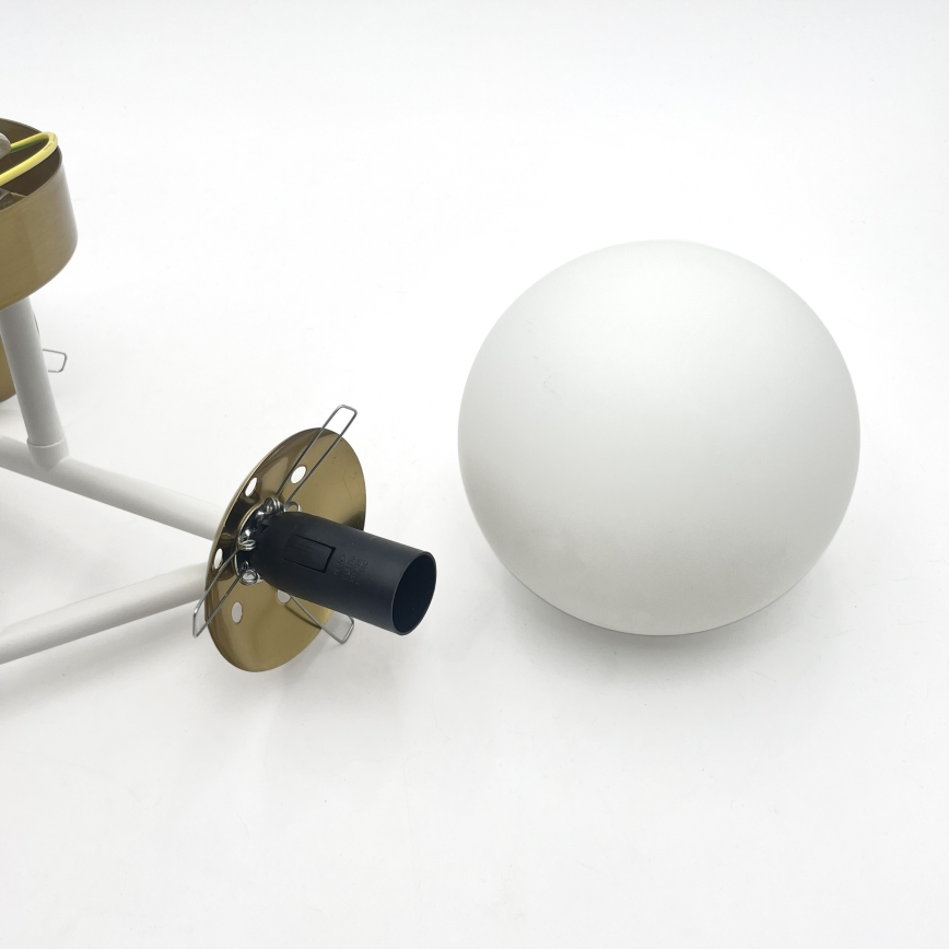 Brilagi - Prie lubų montuojamas šviestuvas MALIVA 4xE14/15W/230V auksinis/baltas