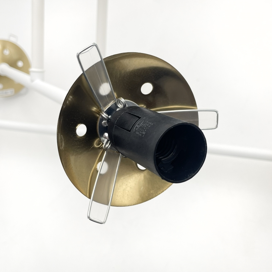 Brilagi - Prie lubų montuojamas šviestuvas MALIVA 4xE14/15W/230V auksinis/baltas