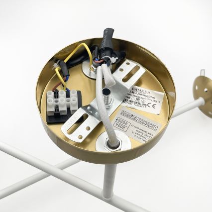 Brilagi - Prie lubų montuojamas šviestuvas MALIVA 4xE14/15W/230V auksinis/baltas