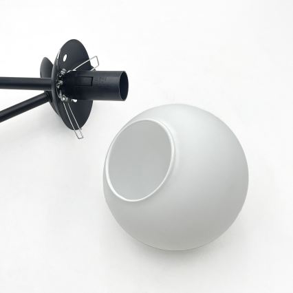 Brilagi - Prie lubų montuojamas šviestuvas MALIVA 4xE14/15W/230V juoda/balta