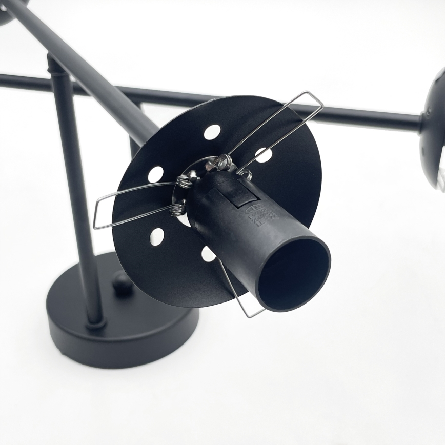 Brilagi - Prie lubų montuojamas šviestuvas MALIVA 4xE14/15W/230V juoda/balta