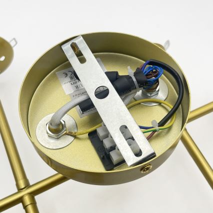 Brilagi - Prie lubų montuojamas šviestuvas MALONY 6xE14/20W/230V auksinis