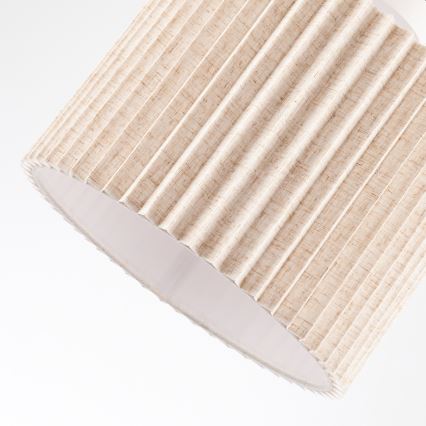 Brilagi - prie lubų montuojamas šviestuvas NORDIC WAVE 1xE27/15W/230V skersmuo 32 cm lino/balta