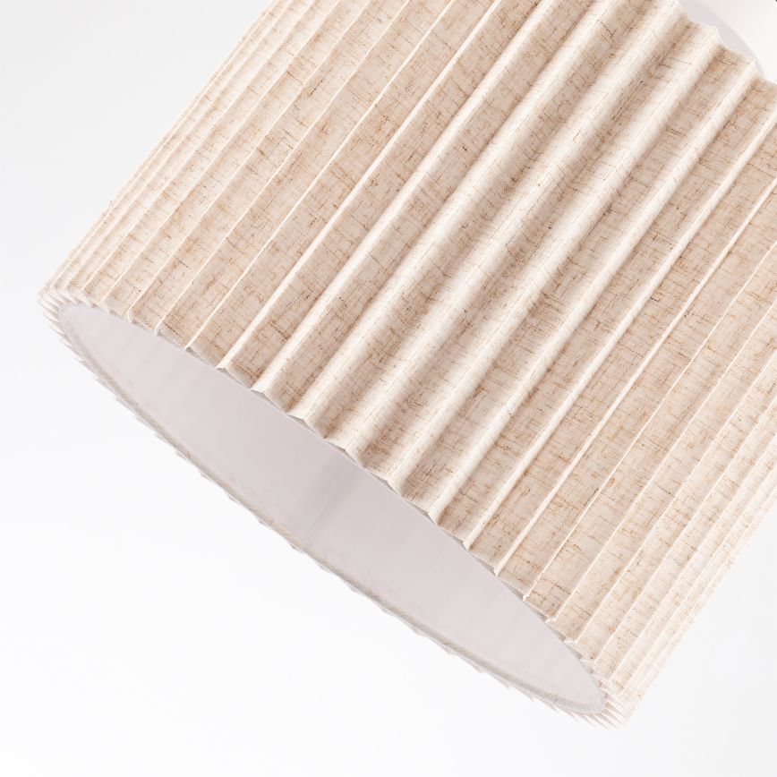 Brilagi - prie lubų montuojamas šviestuvas NORDIC WAVE 1xE27/15W/230V skersmuo 32 cm lino/balta