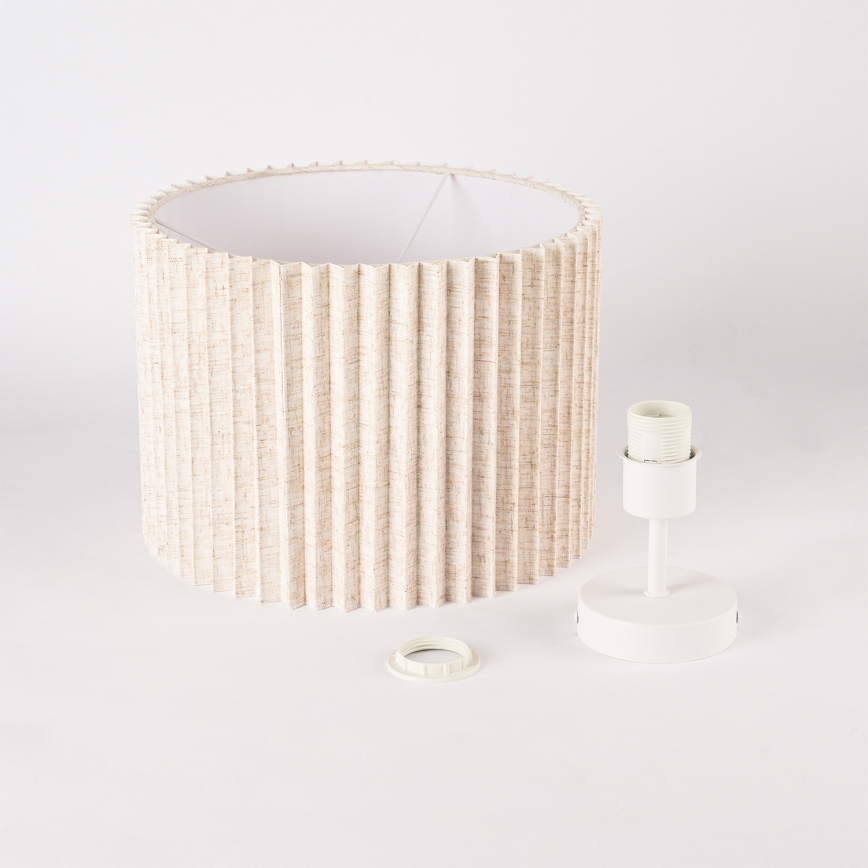 Brilagi - prie lubų montuojamas šviestuvas NORDIC WAVE 1xE27/15W/230V skersmuo 32 cm lino/balta