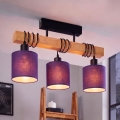 BRILAGI - Prie lubų montuojamas šviestuvas NUBILA 3xE27/60W/230V pušis/violetinė
