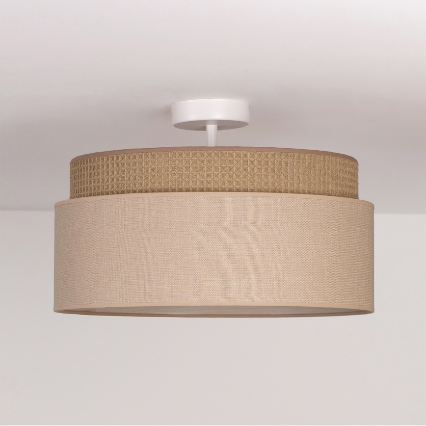 Brilagi - prie lubų montuojamas šviestuvas PADOVA 1xE27/60W/230V skersmuo 40 cm smėlio spalvos