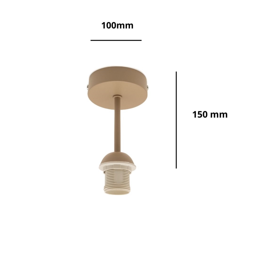 Brilagi - Prie lubų montuojamas šviestuvas PARTY 1xE27/60W/230V skersmuo 10 cm smėlio spalvos