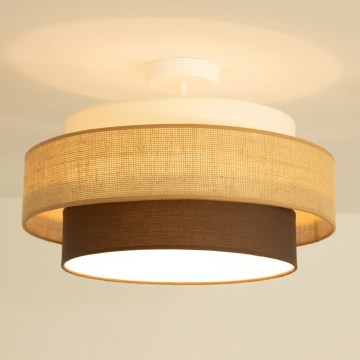 Brilagi - Prie lubų montuojamas šviestuvas RESNA 1xE27/60W/230V skersmuo 40 cm smėlio/juoda