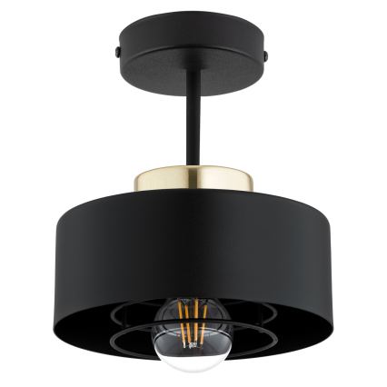 Brilagi - Prie lubų montuojamas šviestuvas SPRING 1xE27/60W/230V juodas/auksinis