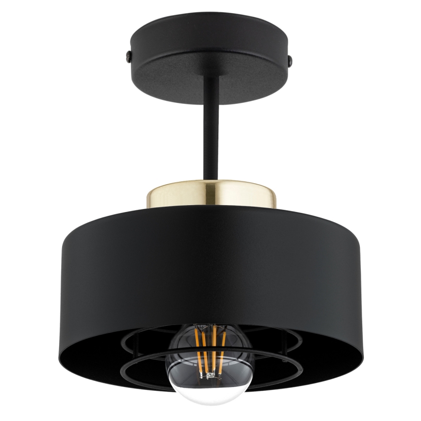 Brilagi - Prie lubų montuojamas šviestuvas SPRING 1xE27/60W/230V juodas/auksinis