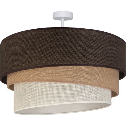Brilagi - Prie lubų montuojamas šviestuvas TRIO 3xE27/60W/230V skersmuo 60 cm ruda/kreminė/balta