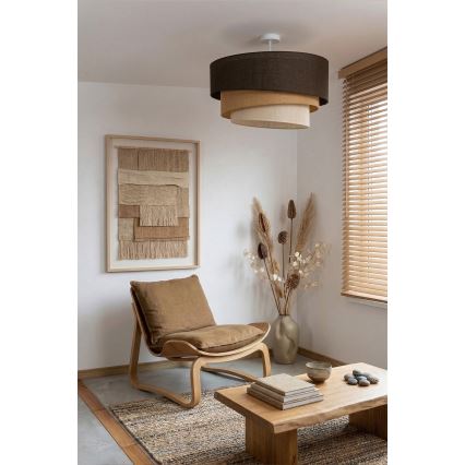 Brilagi - Prie lubų montuojamas šviestuvas TRIO 3xE27/60W/230V skersmuo 60 cm ruda/kreminė/balta