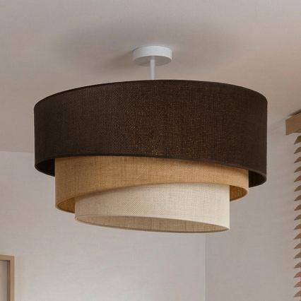 Brilagi - Prie lubų montuojamas šviestuvas TRIO 3xE27/60W/230V skersmuo 60 cm ruda/kreminė/balta