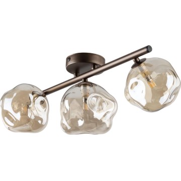 Brilagi - Prie lubų montuojamas šviestuvas VULCANO 3xG9/8W/230V ruda/dūminė smėlio spalva